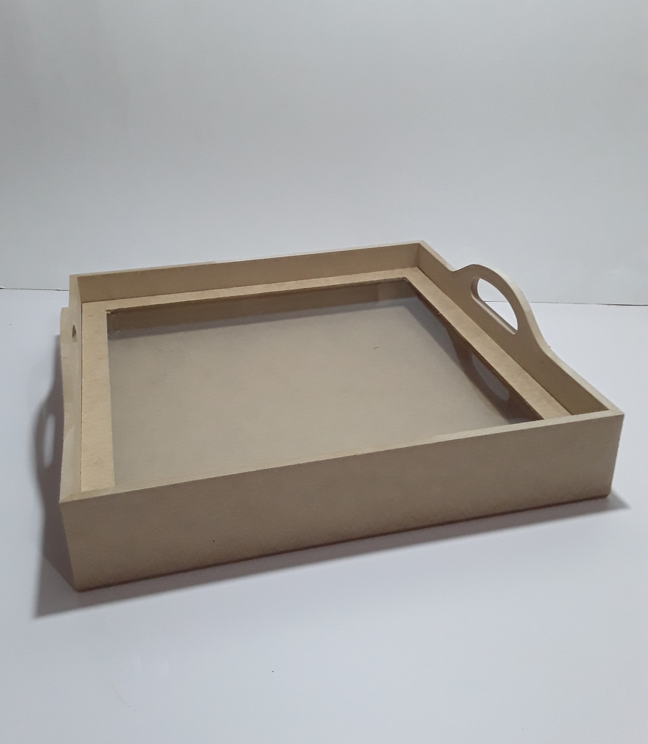 Bandeja Quadrada Reta Arte Francesa 30x30x6